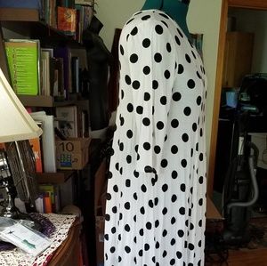 NEW NBW SZ L POLKA DOT MIDI DRESS BY MOA